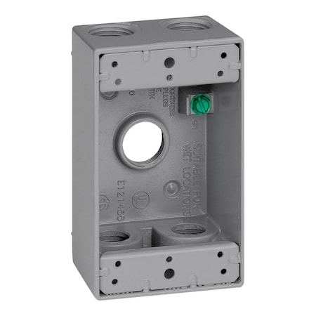 Sigma Engineered Solutions Electrical Box, Outlet Box Type, 1 Gang, Die-Cast Metal 14251-5
